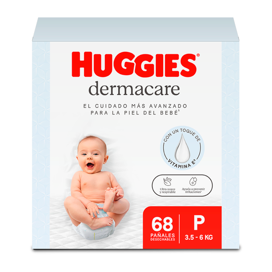 Pañales Huggies Dermacare 1/P 68U
